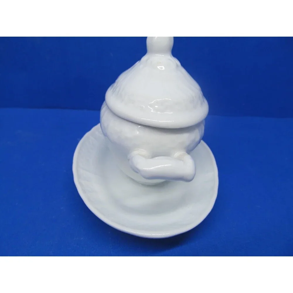 Mikasa Medici Small Mustard pot Condiment Dish With Lid And Spoon